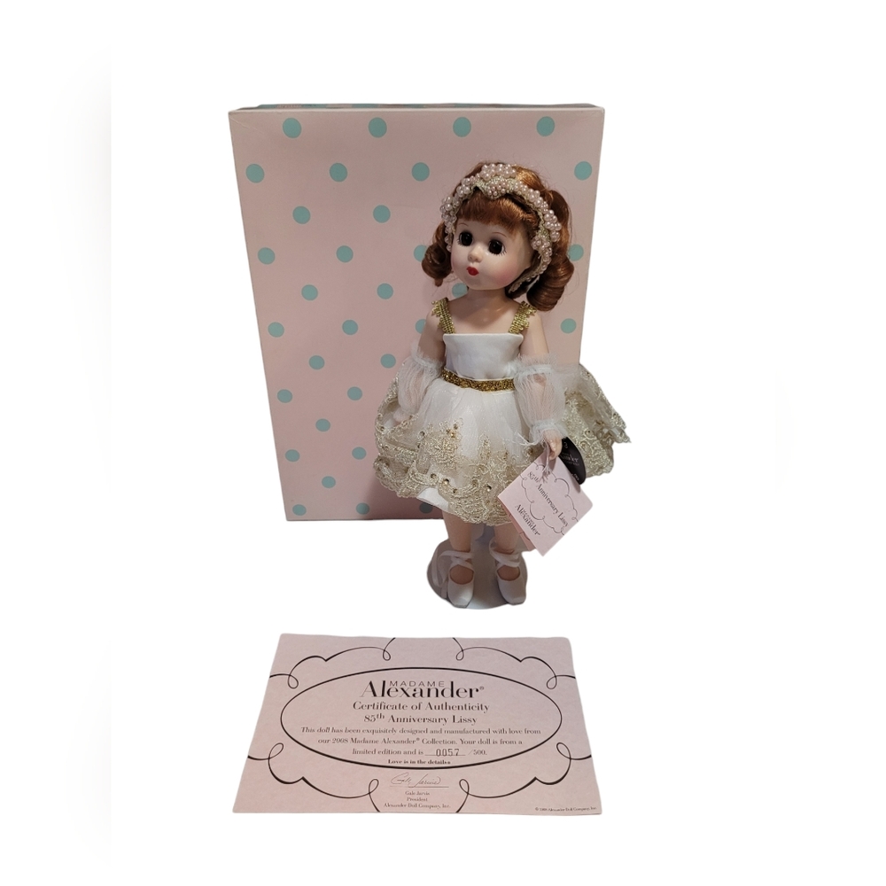 Madame Alexander 85th Anniversary Lissy Doll In Box W/COA + Box & Tag 48320